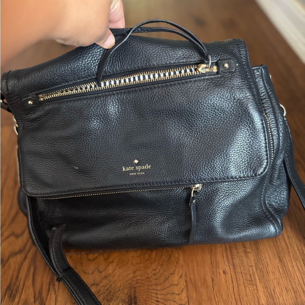 Kate Spade Black Leather Strap Purse